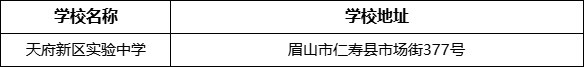 眉山市天府新區(qū)實(shí)驗(yàn)中學(xué)學(xué)校地址在哪里？